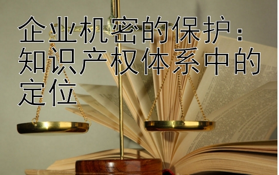 企业机密的保护：知识产权体系中的定位