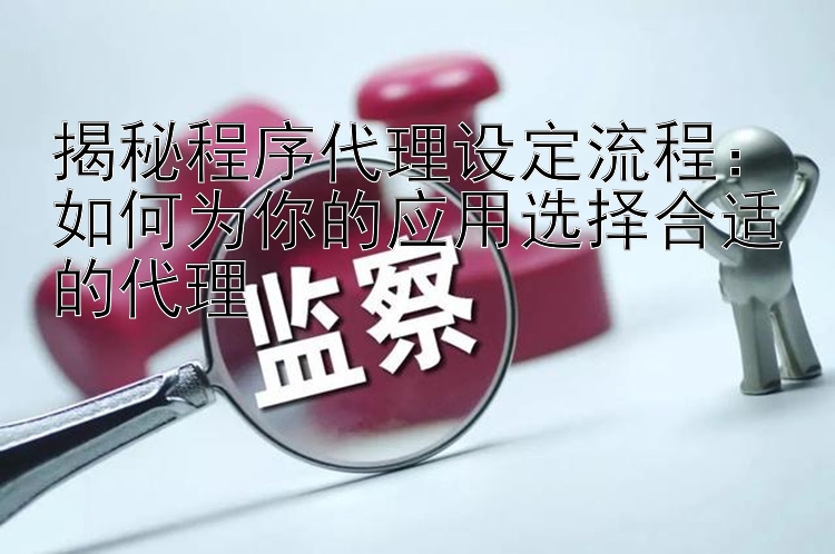 揭秘程序代理设定流程：如何为你的应用选择合适的代理