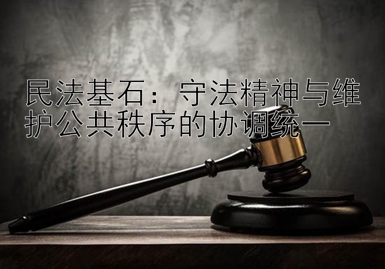 民法基石：守法精神与维护公共秩序的协调统一