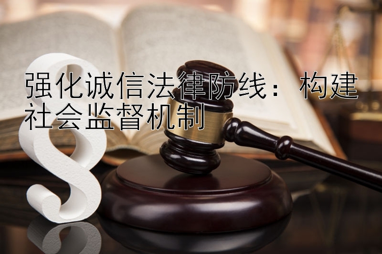 强化诚信法律防线：构建社会监督机制