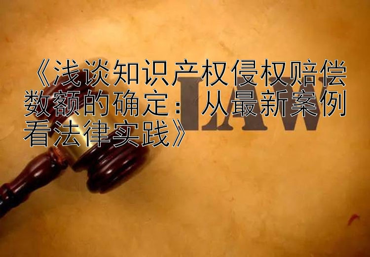 《浅谈知识产权侵权赔偿数额的确定：从最新案例看法律实践》