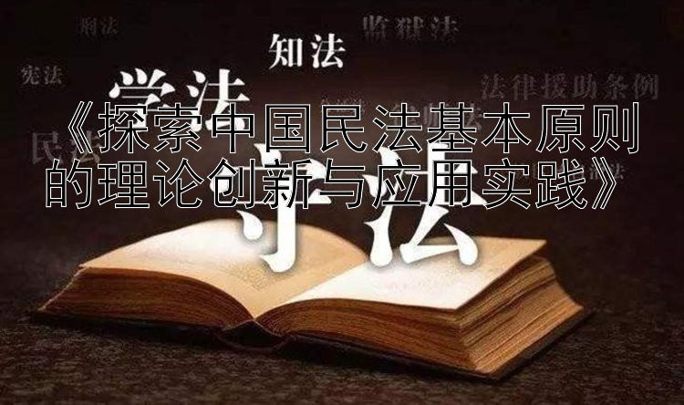 《探索中国民法基本原则的理论创新与应用实践》