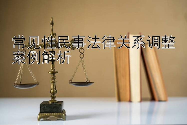 常见性民事法律关系调整案例解析