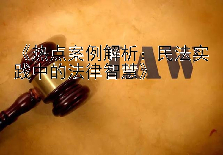 《热点案例解析：民法实践中的法律智慧》