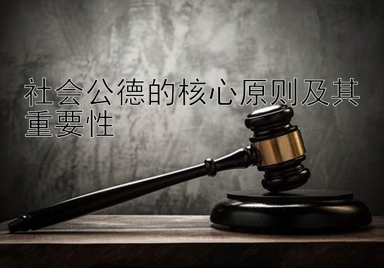 社会公德的核心原则及其重要性