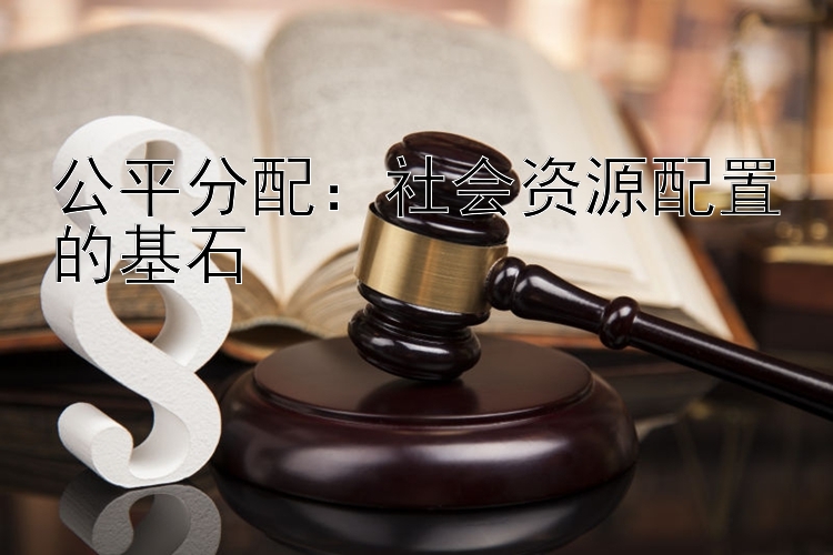 公平分配：社会资源配置的基石