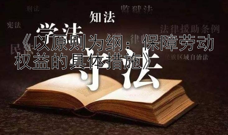 《以原则为纲：保障劳动权益的具体措施》