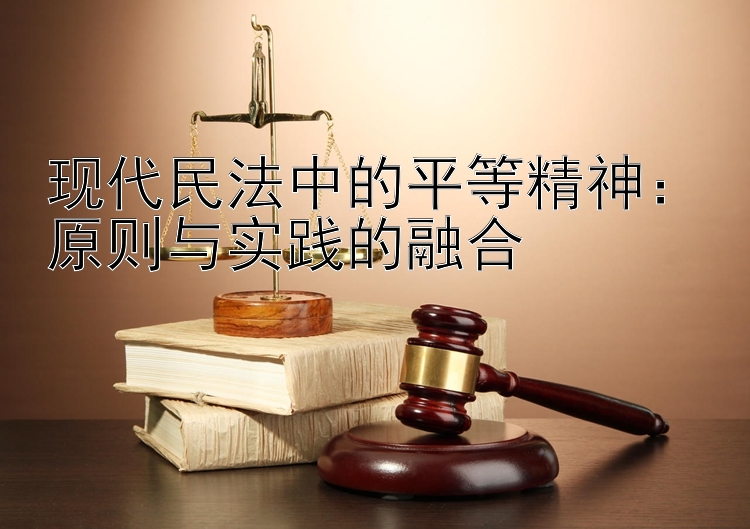 现代民法中的平等精神：原则与实践的融合