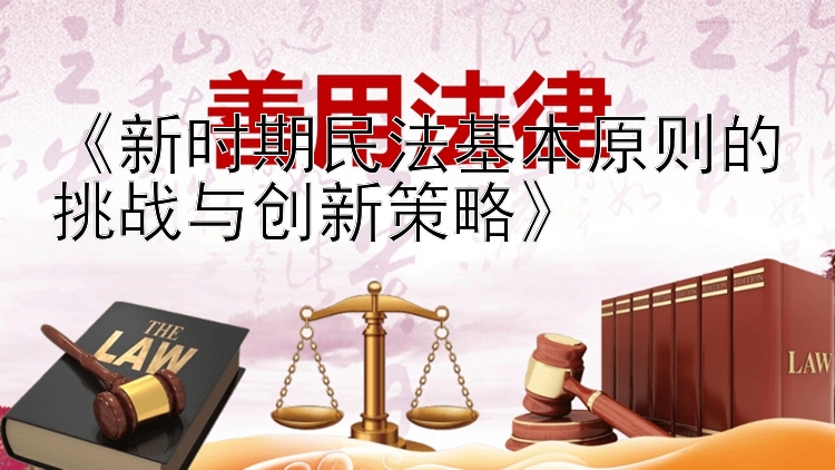 《新时期民法基本原则的挑战与创新策略》