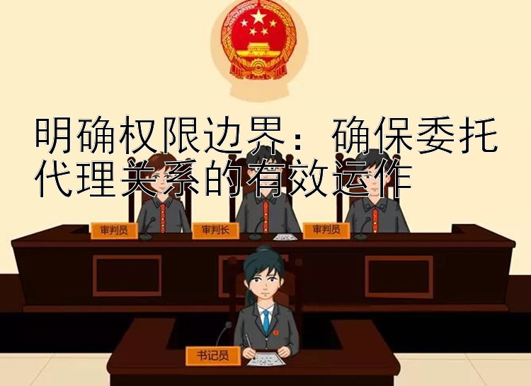 明确权限边界：确保委托代理关系的有效运作