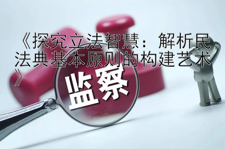 《探究立法智慧：解析民法典基本原则的构建艺术》