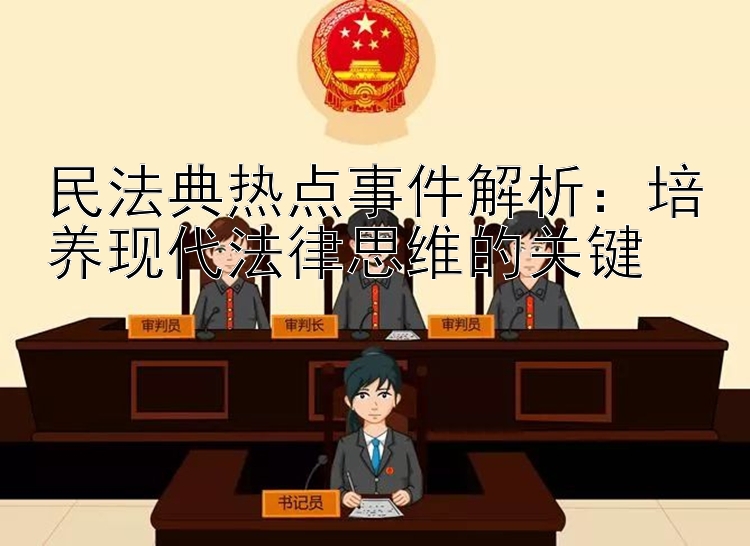 民法典热点事件解析：培养现代法律思维的关键