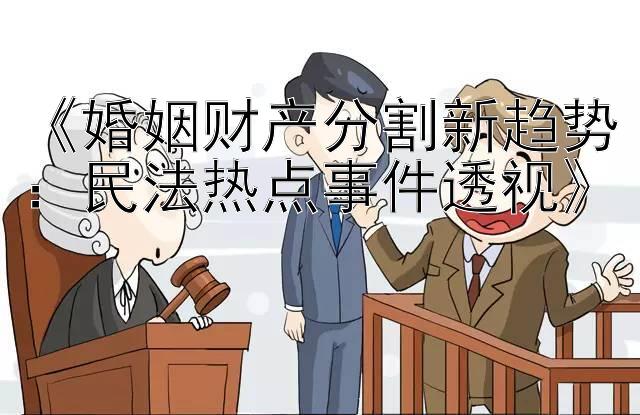 《婚姻财产分割新趋势：民法热点事件透视》