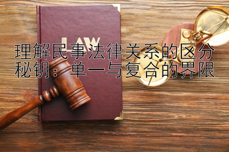 理解民事法律关系的区分秘钥：单一与复合的界限