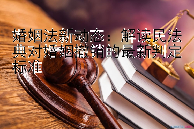 婚姻法新动态：解读民法典对婚姻撤销的最新判定标准