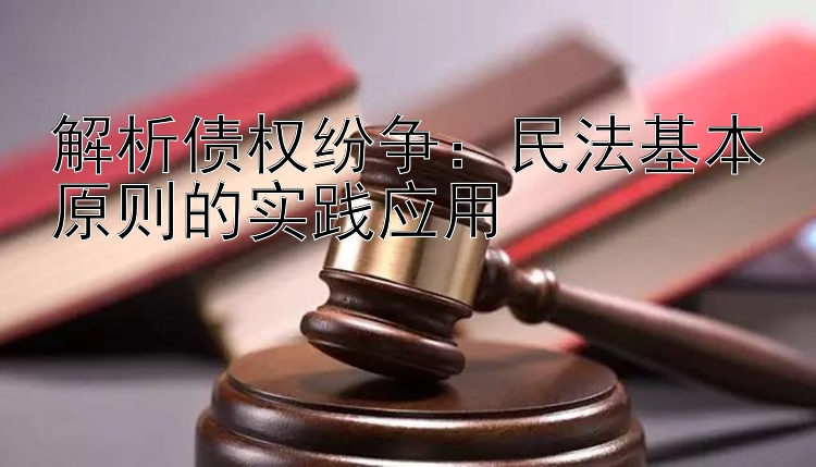 解析债权纷争：民法基本原则的实践应用