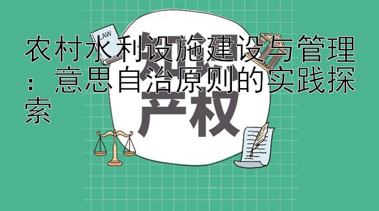 农村水利设施建设与管理：意思自治原则的实践探索