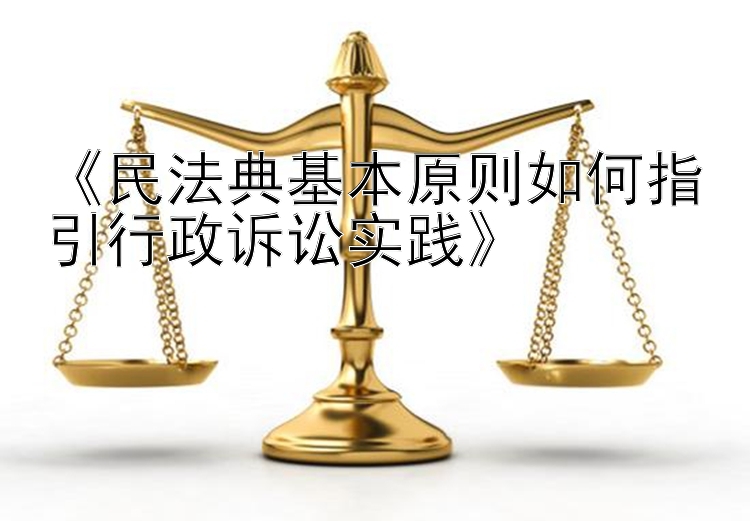 《民法典基本原则如何指引行政诉讼实践》