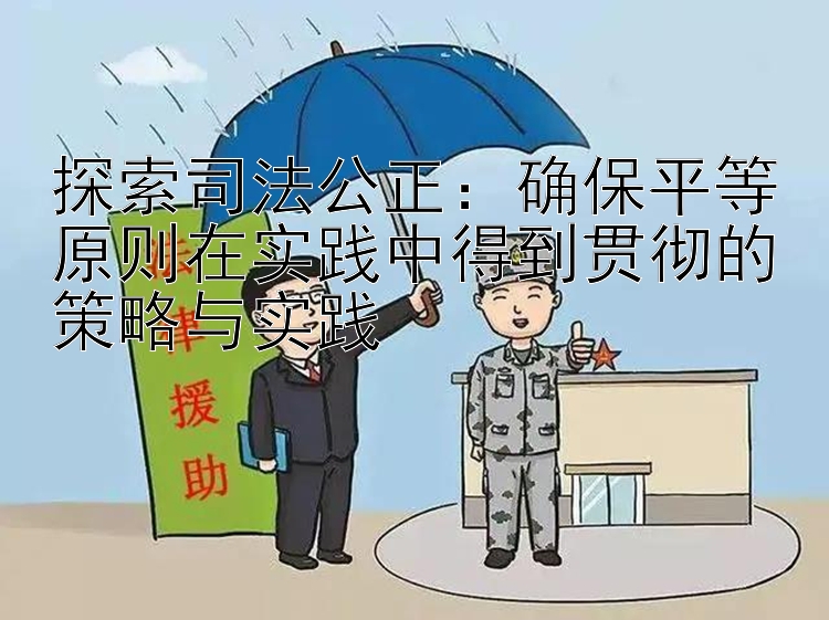 探索司法公正：确保平等原则在实践中得到贯彻的策略与实践