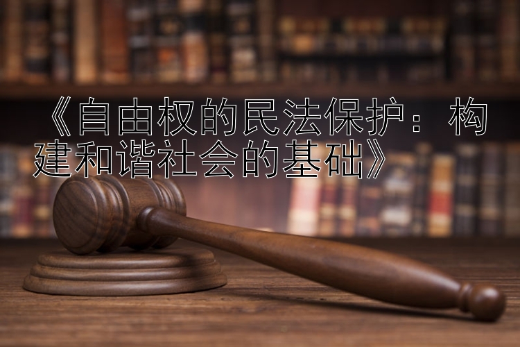 《自由权的民法保护：构建和谐社会的基础》