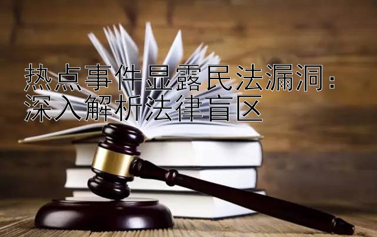 热点事件显露民法漏洞：深入解析法律盲区