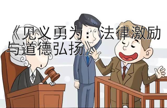 《见义勇为：法律激励与道德弘扬》