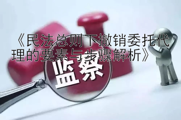 《民法总则下撤销委托代理的要素与步骤解析》