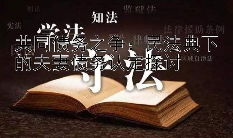 共同债务之争：民法典下的夫妻债务认定探讨