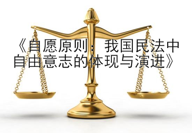 《自愿原则：我国民法中自由意志的体现与演进》