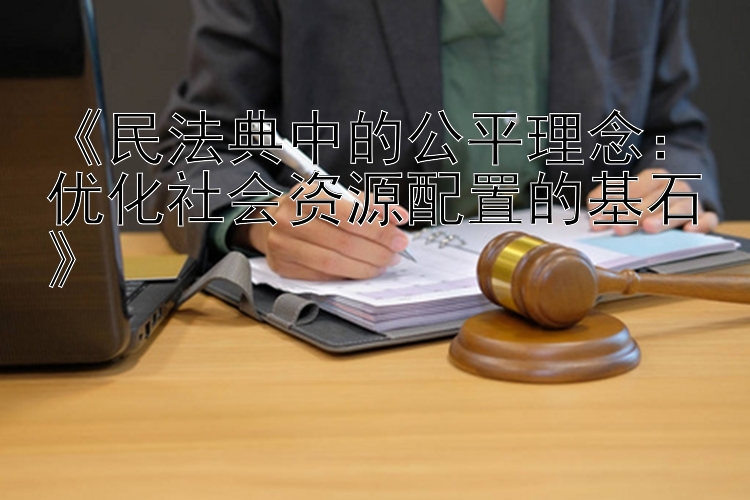 《民法典中的公平理念：优化社会资源配置的基石》