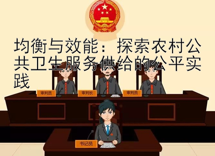 均衡与效能：探索农村公共卫生服务供给的公平实践