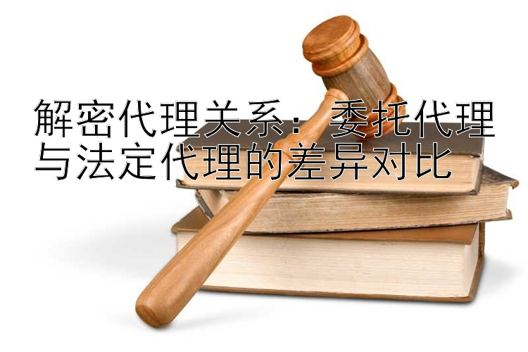 解密代理关系：委托代理与法定代理的差异对比