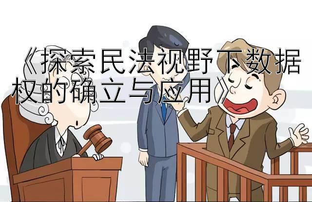 《探索民法视野下数据权的确立与应用》