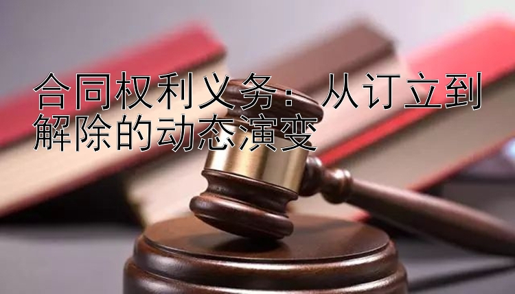 合同权利义务：从订立到解除的动态演变