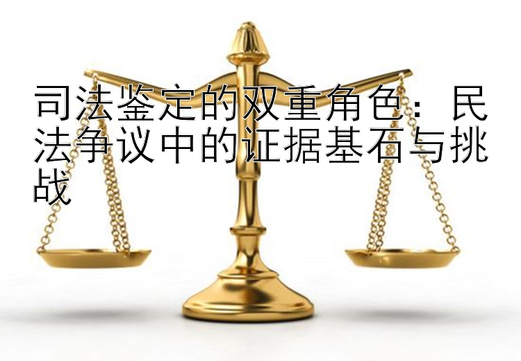 司法鉴定的双重角色：民法争议中的证据基石与挑战