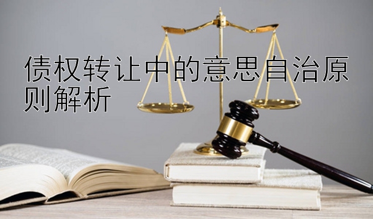 债权转让中的意思自治原则解析