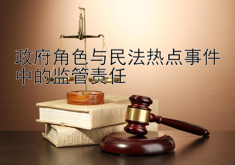 政府角色与民法热点事件中的监管责任