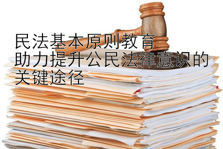 民法基本原则教育  
助力提升公民法律意识的关键途径