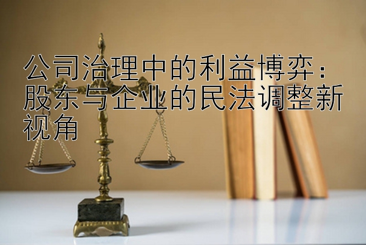 公司治理中的利益博弈：股东与企业的民法调整新视角