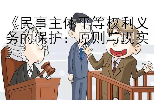 《民事主体平等权利义务的保护：原则与现实》