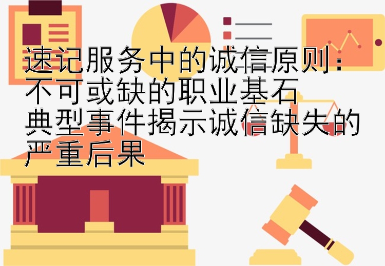 速记服务中的诚信原则：不可或缺的职业基石  
典型事件揭示诚信缺失的严重后果