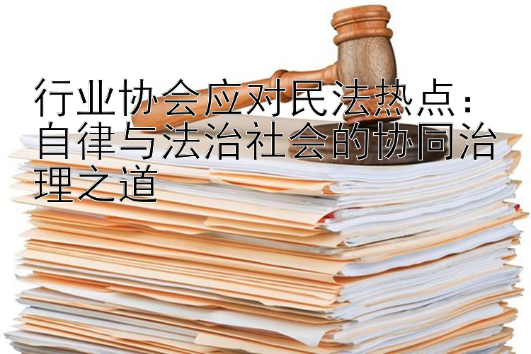 行业协会应对民法热点：自律与法治社会的协同治理之道