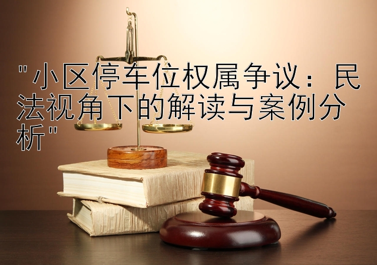 小区停车位权属争议：民法视角下的解读与案例分析